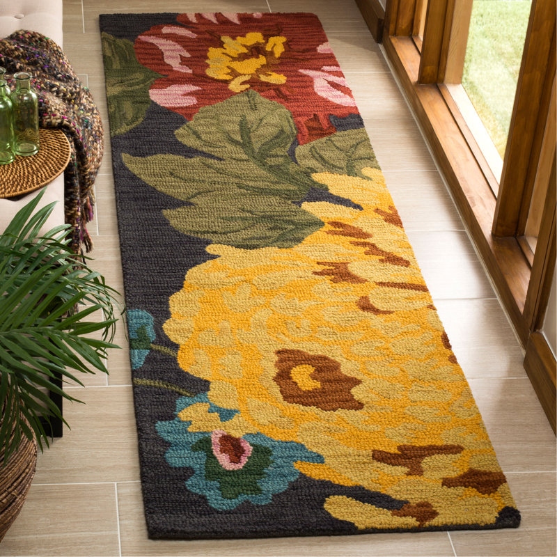 Arber Jardin Hand Tufted Wool Floral Rug, Runner 2'3" x 8'