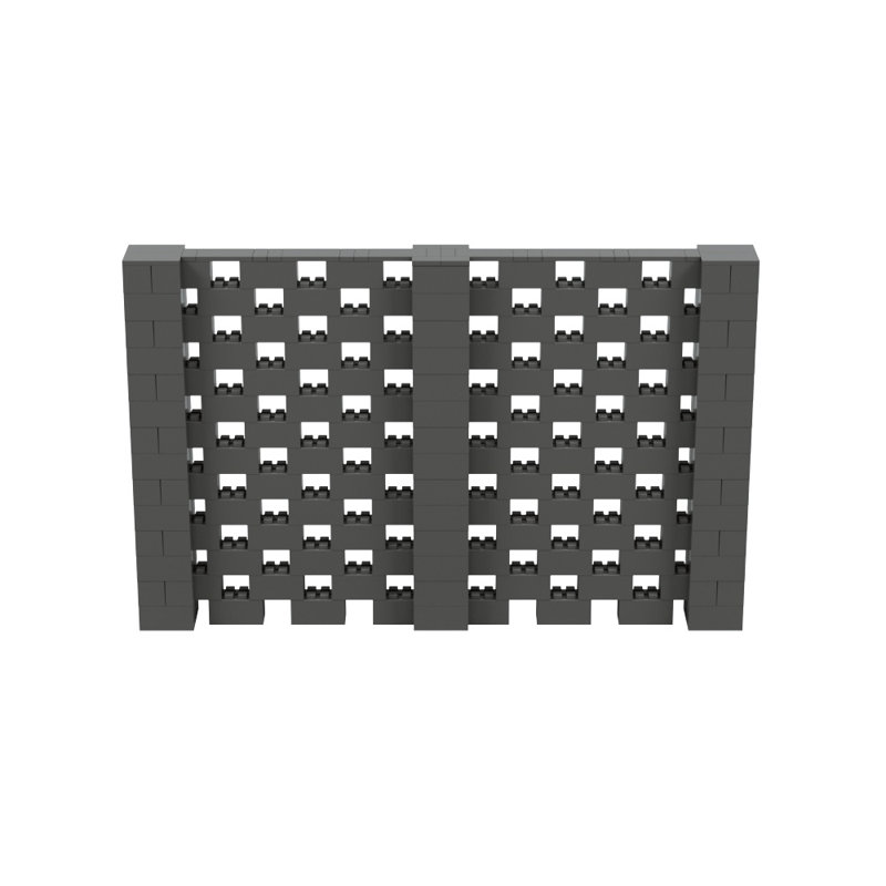 Ensemble mural Everblock, Gris foncé, H 84 po x l 132 po x P 12 po