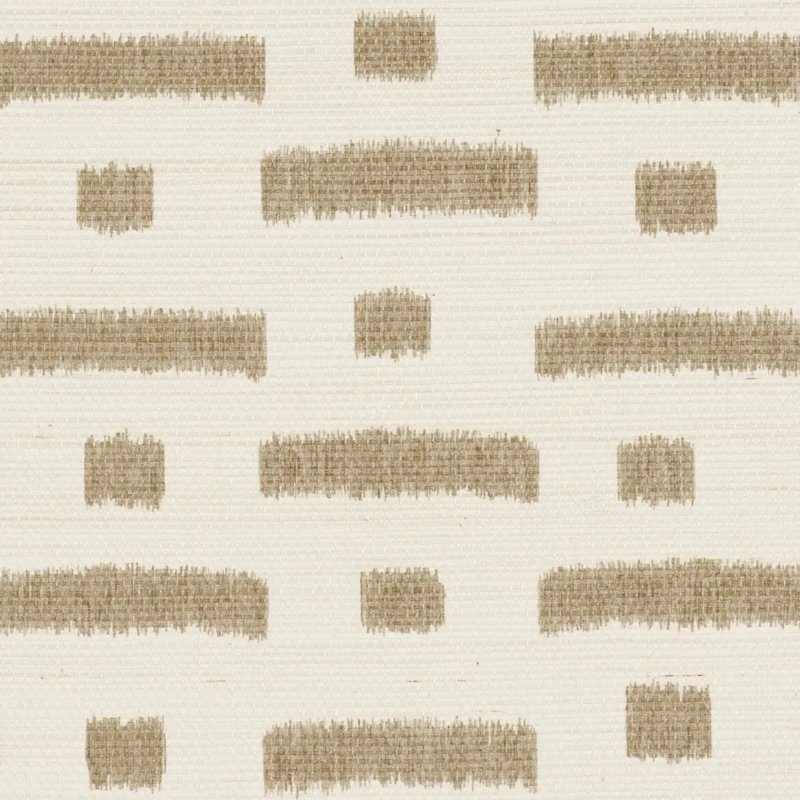 Abstract Ikat Sisal Wallpaper, Tan
