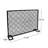30X41 Fireplace Screen, Classic Clover Trellis Pattern, Black Iron