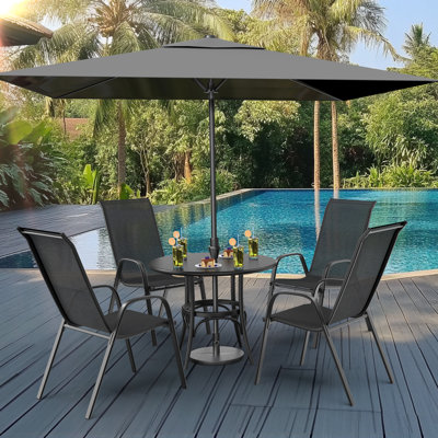 Outdoor Stackable Dining Chairs(Set Of 4)