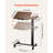 Overbed Table, Mobile Bed Side Table with Flip Desktop and 4 Wheels, Height & Angle Adjustable Rolling Laptop Desk with Cup Holder, Portable Over Bed Desk for Home, Office, Study, Wood + Black-817695863