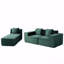 Canapé-lit, canapé modulaire convertible en velours côtelé de base avec repose-pieds et coussins décoratifs, canapé modulaire en forme de L, canapé-lit désossé