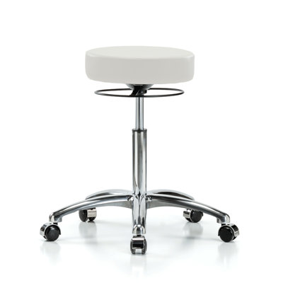 Adjustable Height Stool with Removable Casters/Wheels