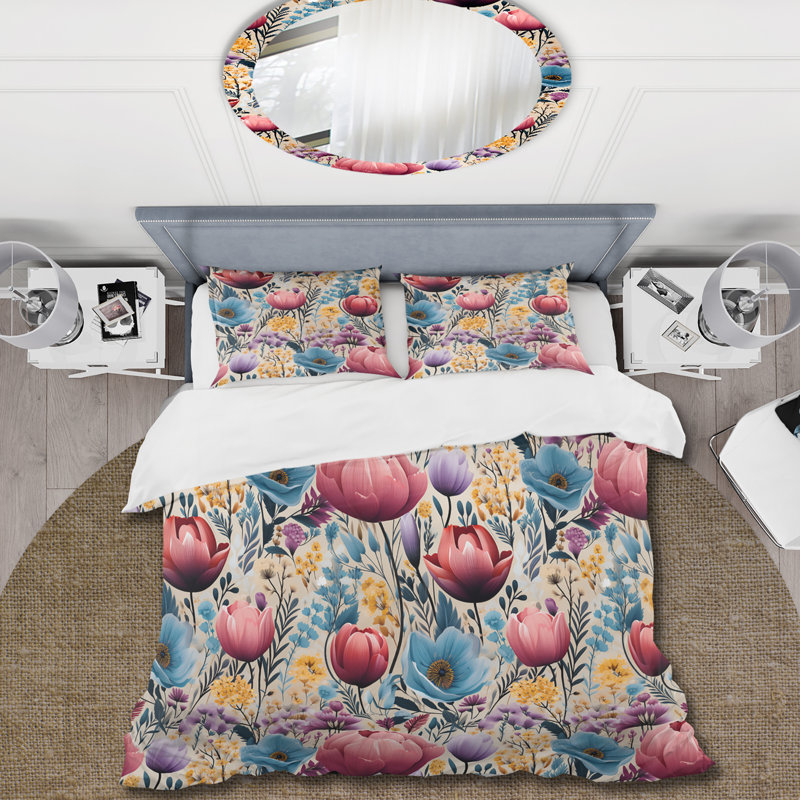 Ensemble de housse de couette Maurilio, Housse de couette pour grand lit et 2 taies décor