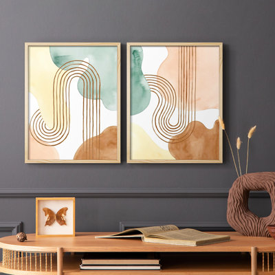 Spring Shapes I-Premium Framed Print -Ready to Hang - No Nails Required - No Nails Required