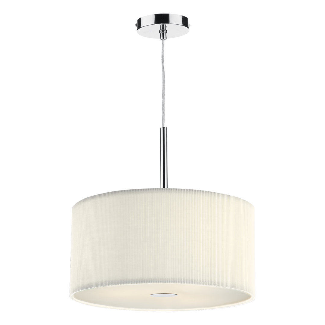 Kiera 3 - Light Polished Chrome Drum Pendant