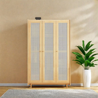 Armoire simple en rotin tissé