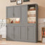 Lit escamotable mural simple avec armoire supérieure, tablettes, lit pliable peu encombrant avec lumière et USB-363132287