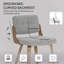 Chaise rembourrée moderne avec structure en bois-225531374