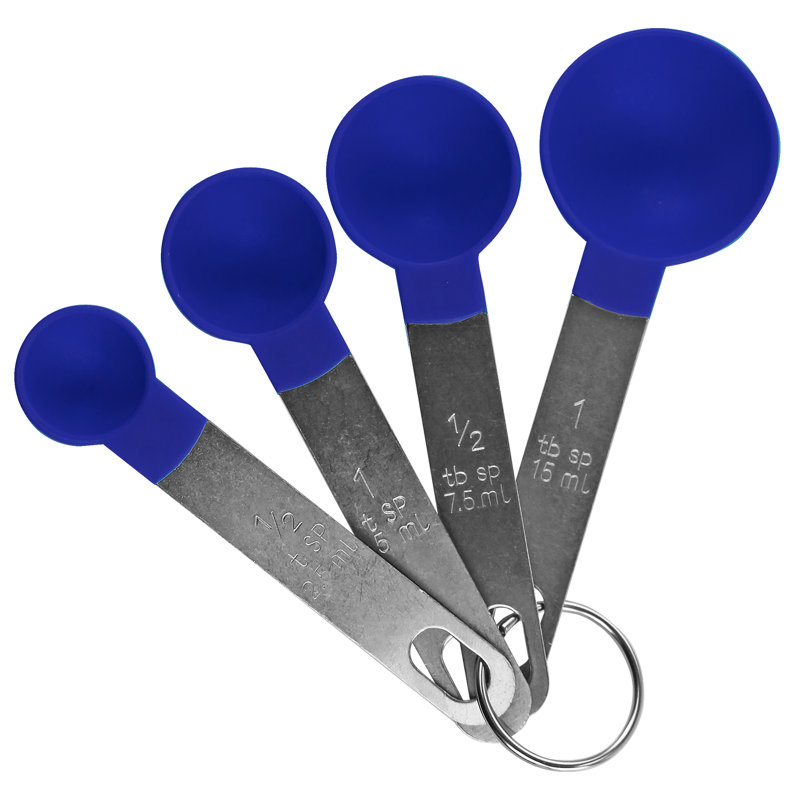 Ensemble de 8 tasses à mesurer et cuillères, Indigo