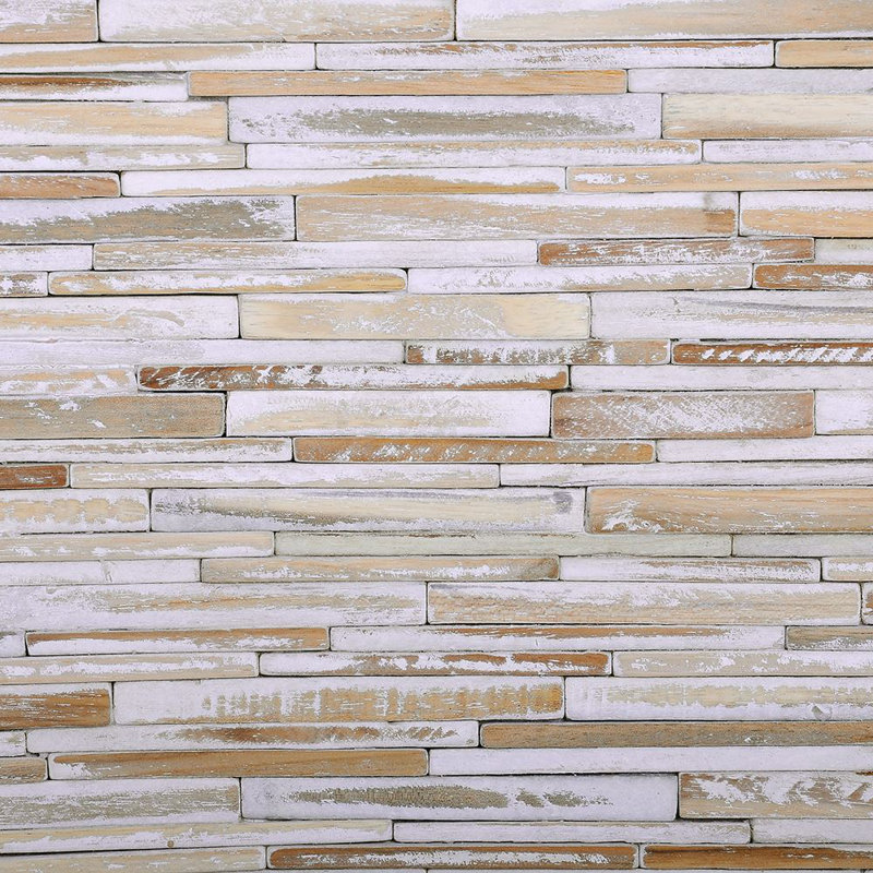 Carreau de mosaïque linéaire en bois 17 po x 17 po Artistica Valley, Rétro
