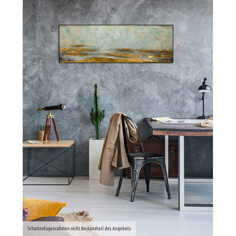 Hand -painted acrylic painting real retreat