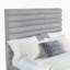 Grand lit tapissier gris