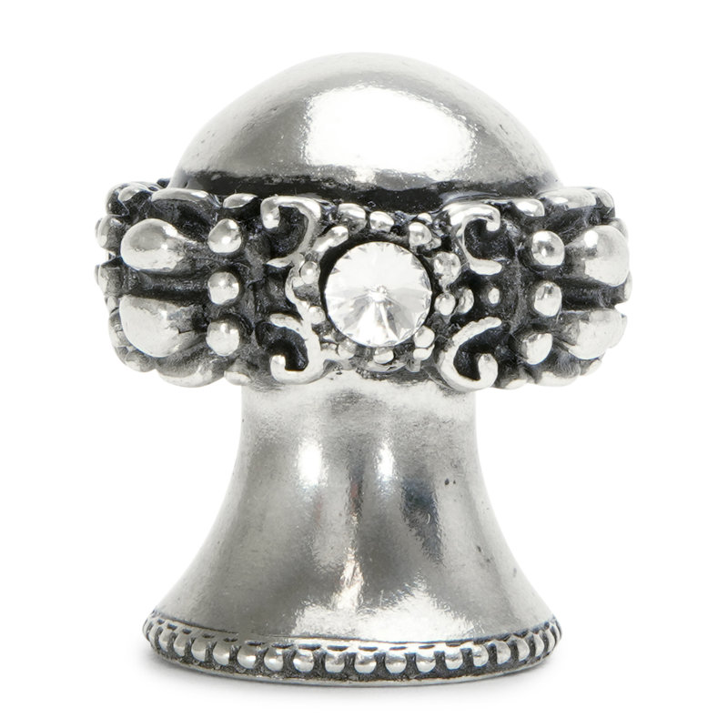 Poignée ronde Cache Principessa au fini calice, Argent argent