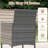5 Pieces Pe Wicker Patio Dining Set With Cushions And 1.97" Umbrella Hole