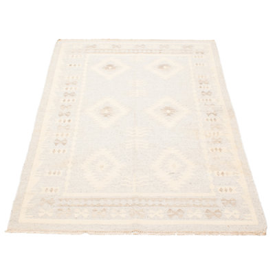 Tapis unique Kilim gris 4 pi 11 po x 7 pi 11 po Ankara