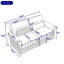 Canapé 2 places avec coussin d'assise et coussins de soutien lombaire-1680430316
