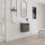 Meuble-lavabo mural avec lavabo simple en résine blanche et porte d'armoire à fermeture en douceur-1790398759