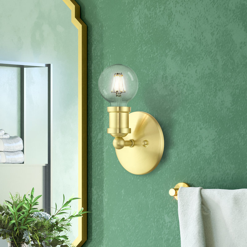Grogan Dimmable Bath Sconce, Satin Brass