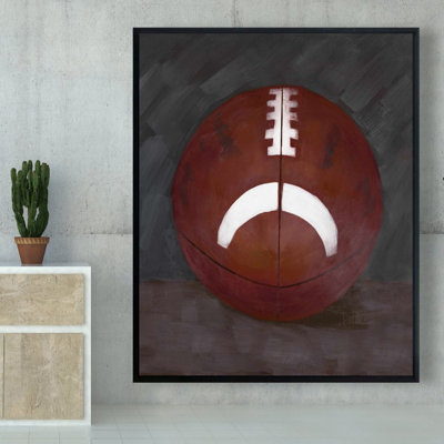 Football Ball Print On Canvas