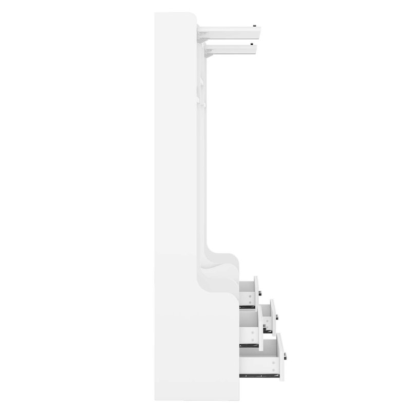 4-in-1 Detachable Hall Tree with Storage and 7 Hooks, Multiple Functions Hallway Coat Rack with Storage Drawers and Cabinet, Shoe Bench for Entryway Hallway