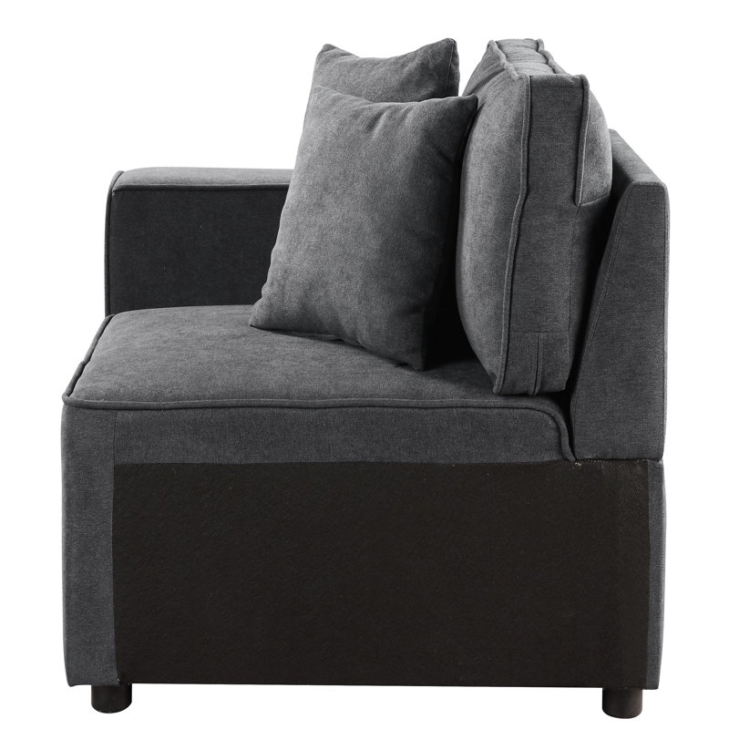 Fauteuil gris élégant avec siège polyvalent et dossier relaxant