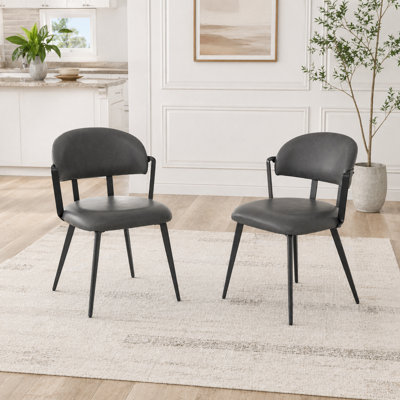 47cm H Upholstered Metal Side Chair