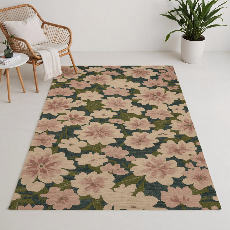 Tapis d'intérieur et d'extérieur brun Botanical, Rectangulaire 3 pi x 5 pi