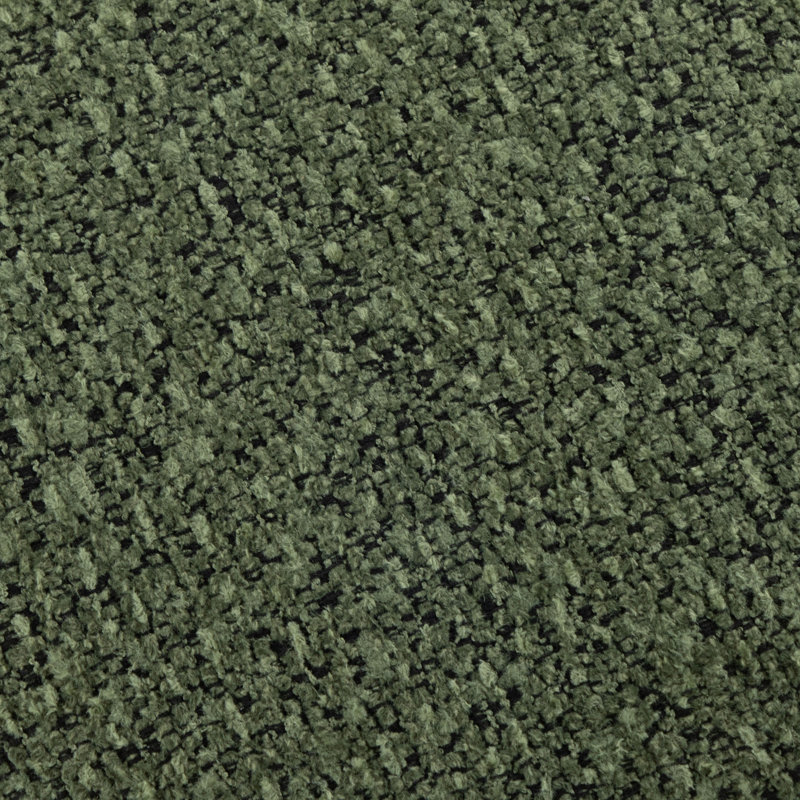 Ensemble de repose-pieds contemporain rembourré en tissu, Tissu vert