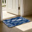 Tapis bleu marine à motif géométrique 24 po x 36 po pour porte d'entrée