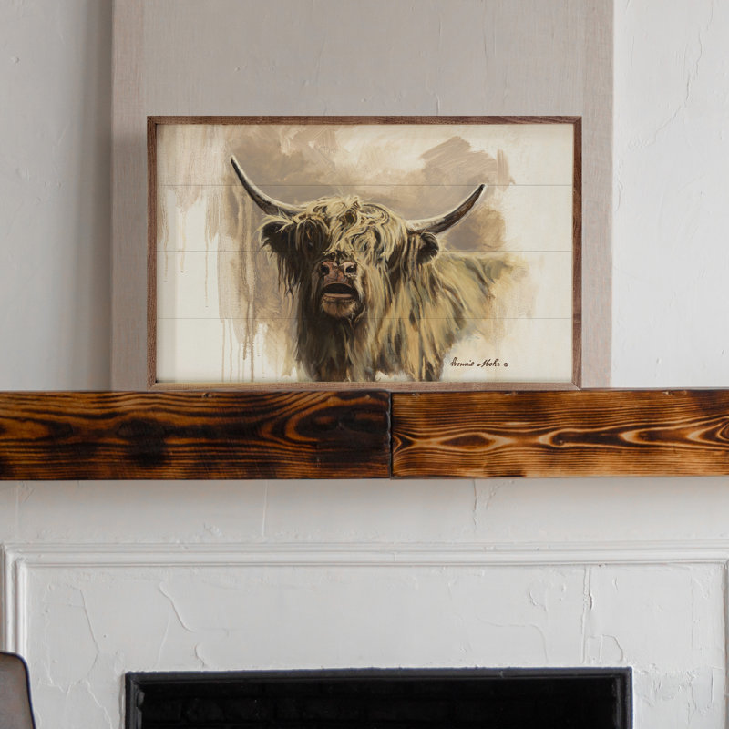 Awaken Highland Bull By Bonnie Mohr, 10" H x 16" W x 1.5" D
