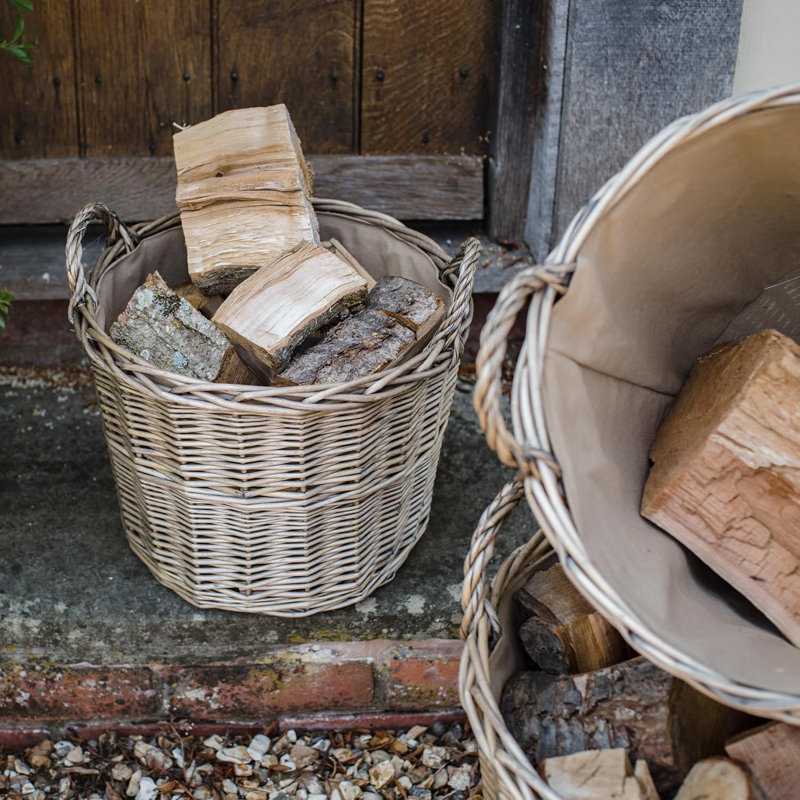 Bay Isle Home Wicker Decorative Basket, Antique Wash