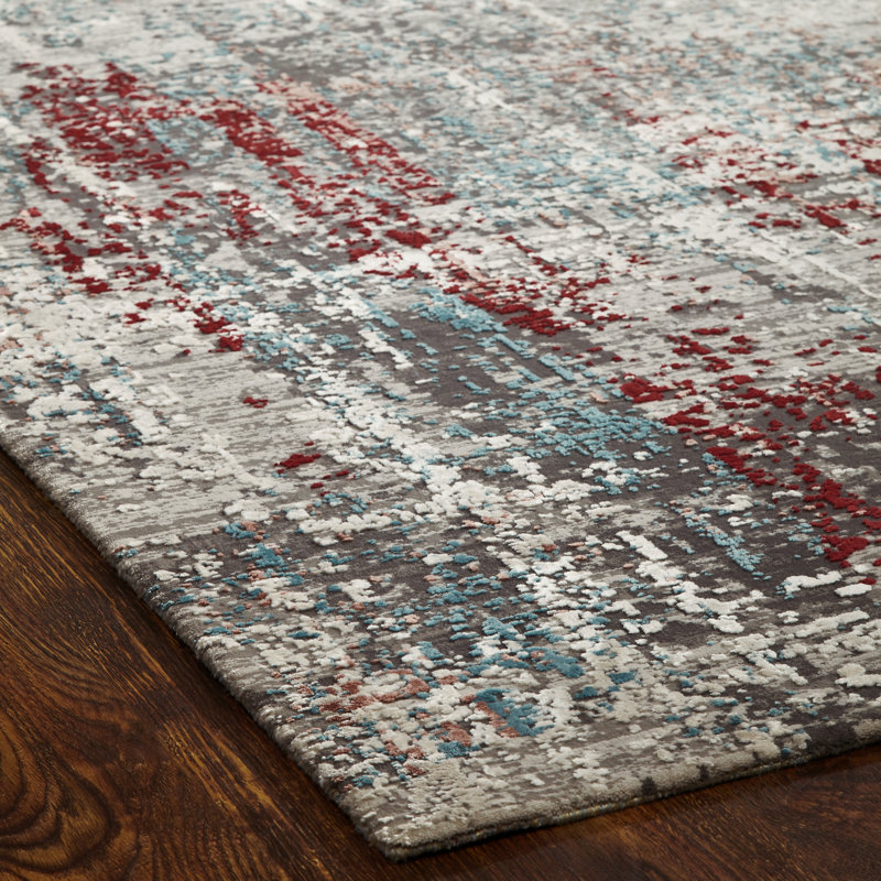 Area Rug in Gray, Rectangle 7'9" x 9'9"