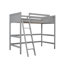 Lit mezzanine en bois massif avec lit simple, gris - Design élégant et moderne-421229009