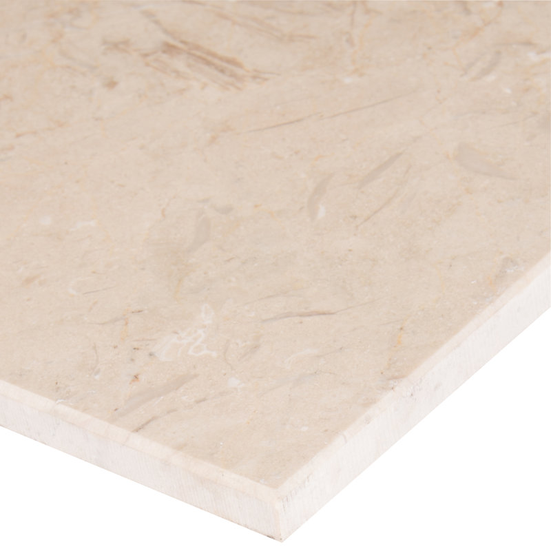 Crema Marfil 12 in. x 12 in. Polished Marble Floor and Wall Tile