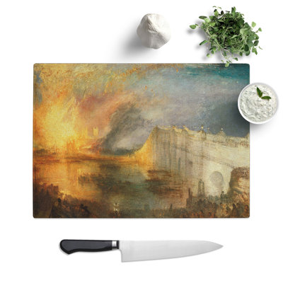 Burning of the Houses of Commons by Joseph Mallord William Turner Chopping Board