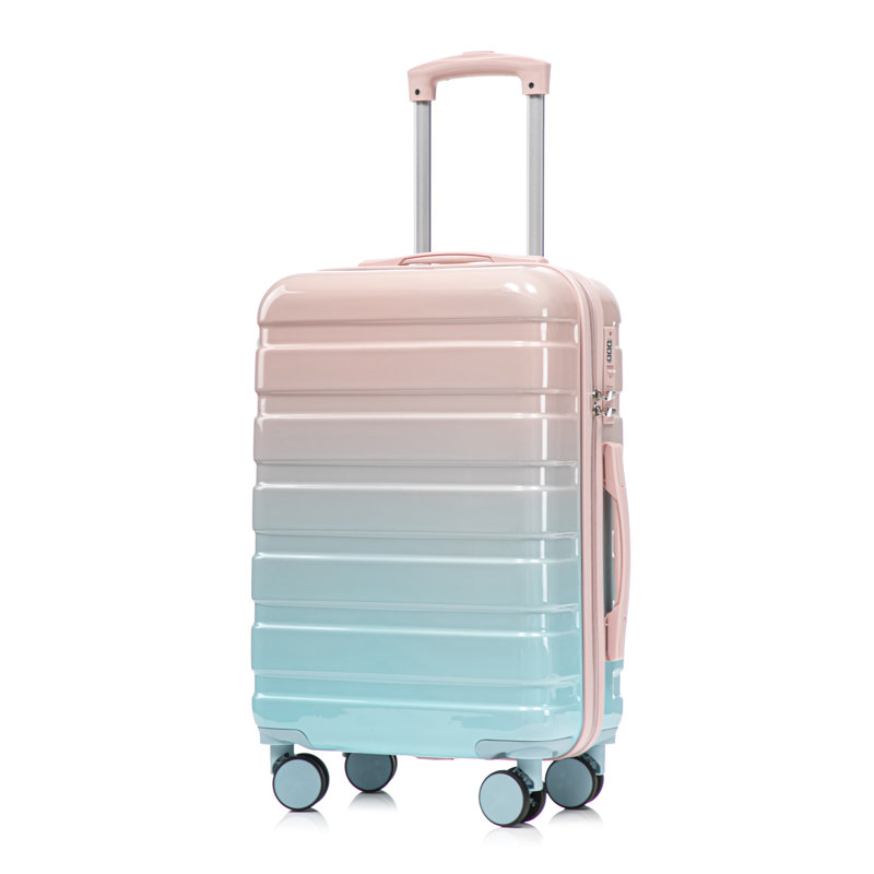 14 "/ 20" 2 pièces / ensemble dans un bagage à roulettes pour PC, valise de cabine, avec couleur dégradée et serrure à combinaison