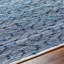 Denyer géométrique tissé à plat à la main et recyclé P.E.T. Tapis bleu / gris-1741993620