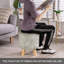 Tabouret de repose-pieds en fourrure artificielle Adelfina