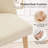 Mid-Century Linen Upholstered 19.3" Side Chair with Solid Wood Legs and Solid Back-360437006