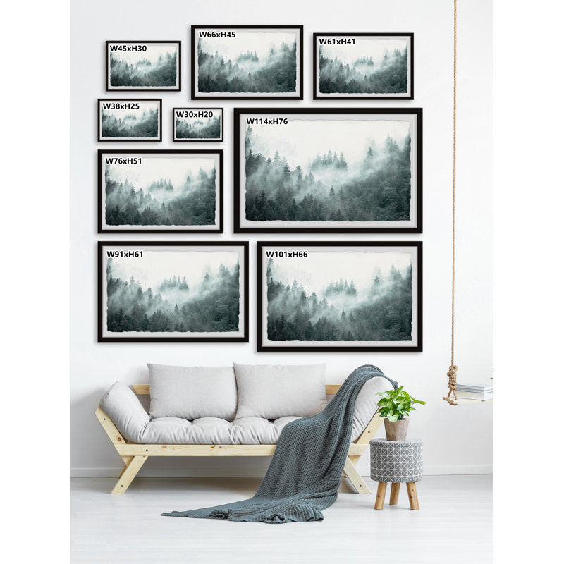 Through The Woods - Single Picture Frame Print, 61cm H x 91cm W x 3.81cm D