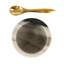 Marble Salt Cellar With Brass Spoon