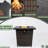 Wicker Square Fire Pit Table