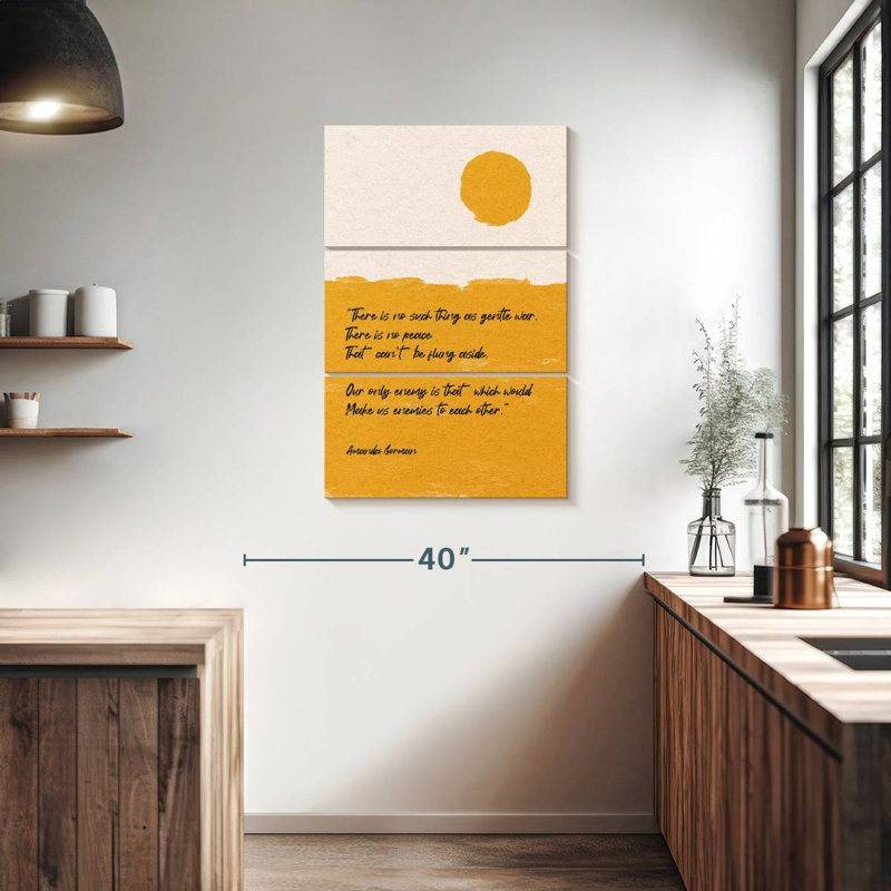 Tergel Gentle War Quote, 38" H x 24" W