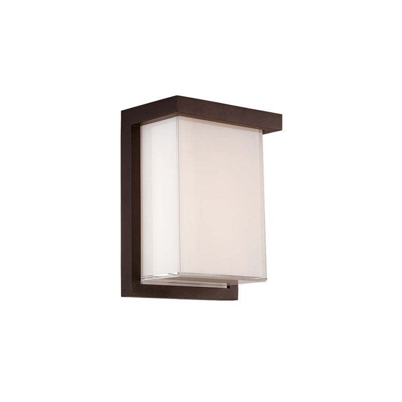 Plafonnier encastré extérieur Ledge, Bronze, H 8 po x l 6 po x P 4 po, 3000 K