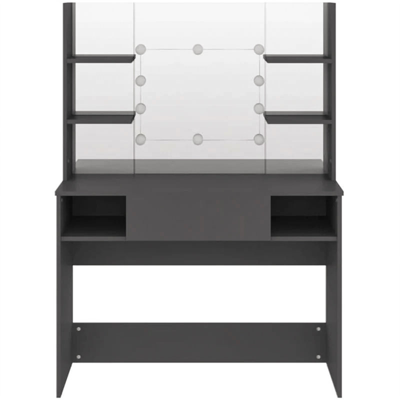 Wafrt Dressing Table with Mirror, Grey