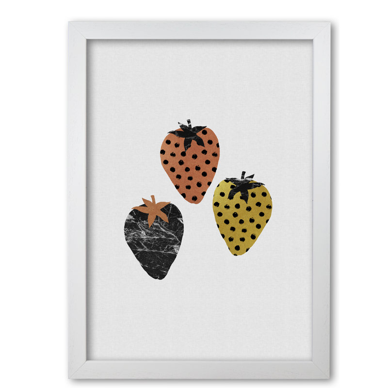 Strawberries - Print, 42cm H x 29.7cm W x 4cm D, Wrapped Canvas
