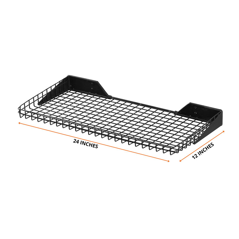 Ensemble de 2 tablettes murales de garage 24 po x 12 po LUGO, noir
