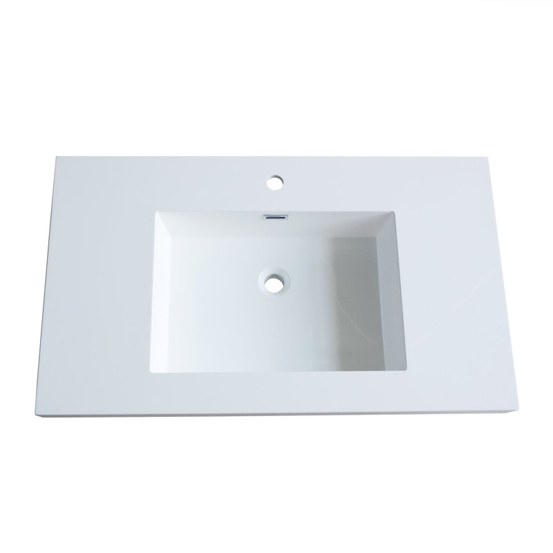 Dowell 37'' Rectangular Drop-In Vanity Tops with Overflow